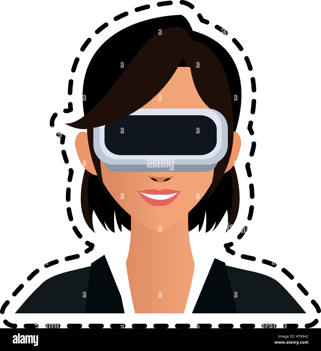 Virtual-Reality-Symbolbild Stock Vektor