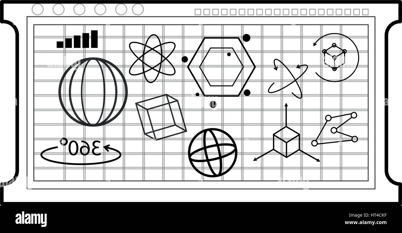 mathematische Berechnungen Symbolbild Stock Vektor