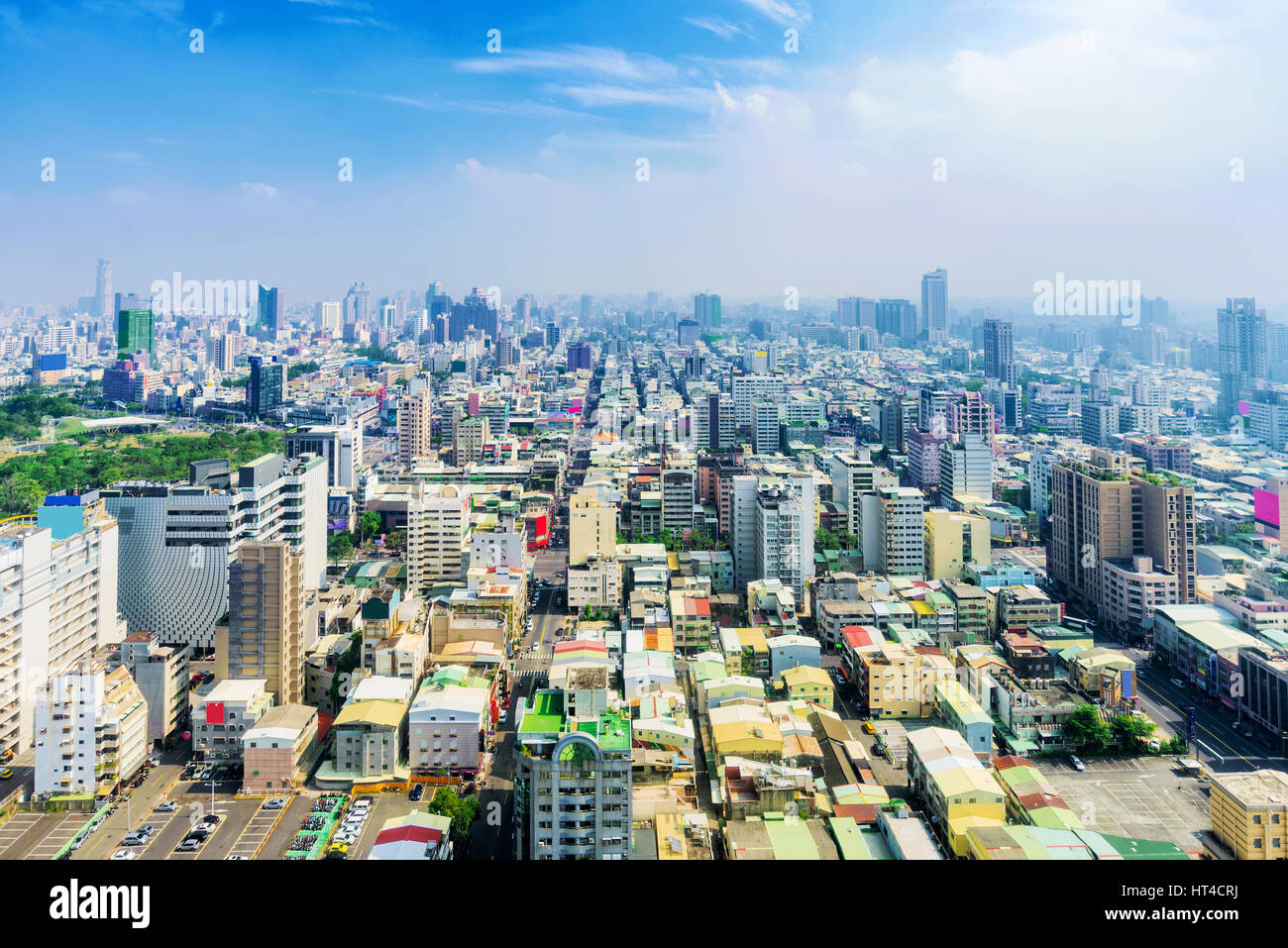Hohen Blick auf Innenstadt Kaohsiung Stockfoto