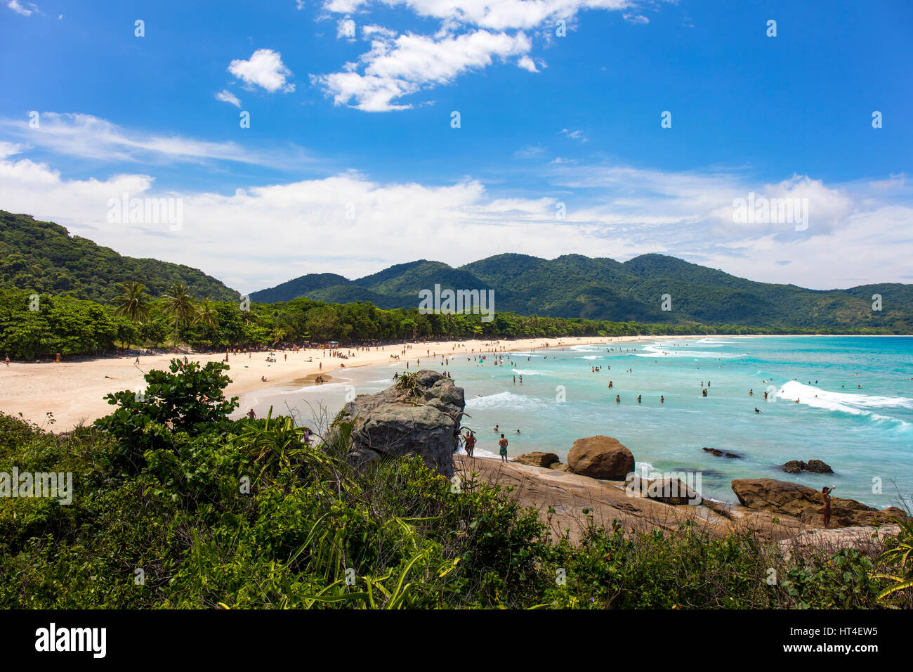 Lopes Mendes Beach. Ilha Grande, RJ, Brasilien. Stockfoto