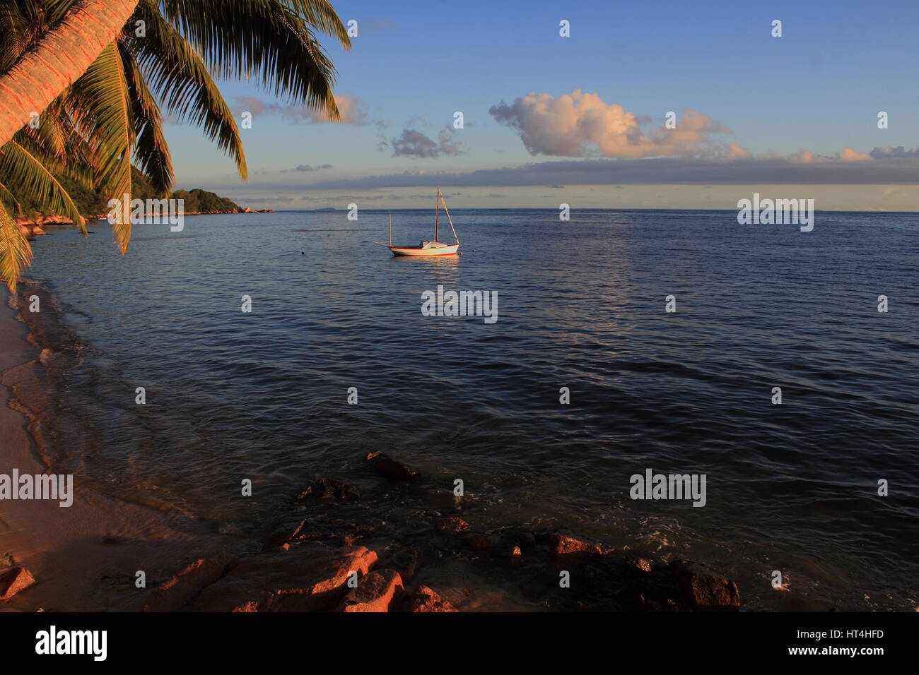 Reisen, Lifestyle und Straße Landschaftsfotografien vom tropischen Inseln der Seychellen im Indischen Ozean Stockfoto