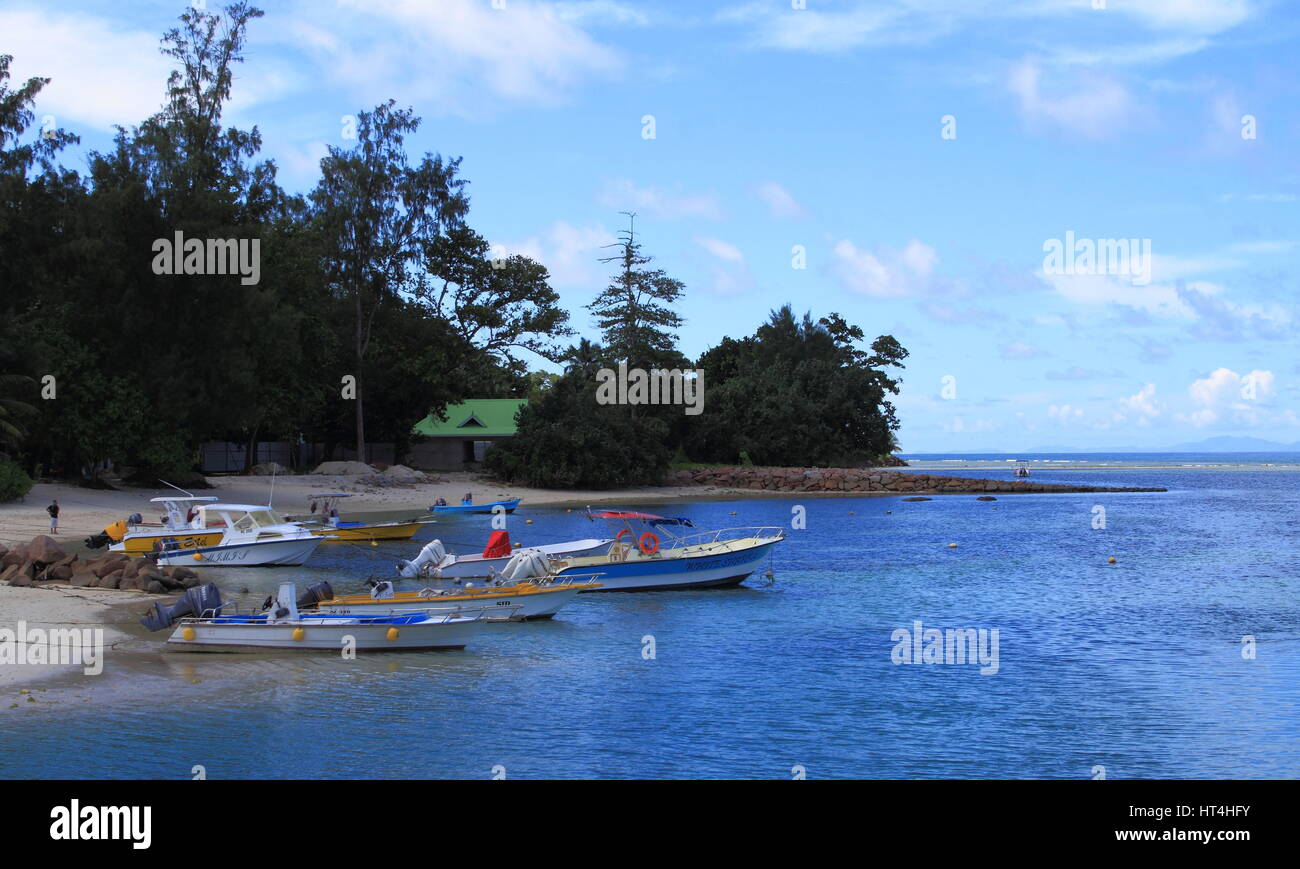 Reisen, Lifestyle und Straße Landschaftsfotografien vom tropischen Inseln der Seychellen im Indischen Ozean Stockfoto