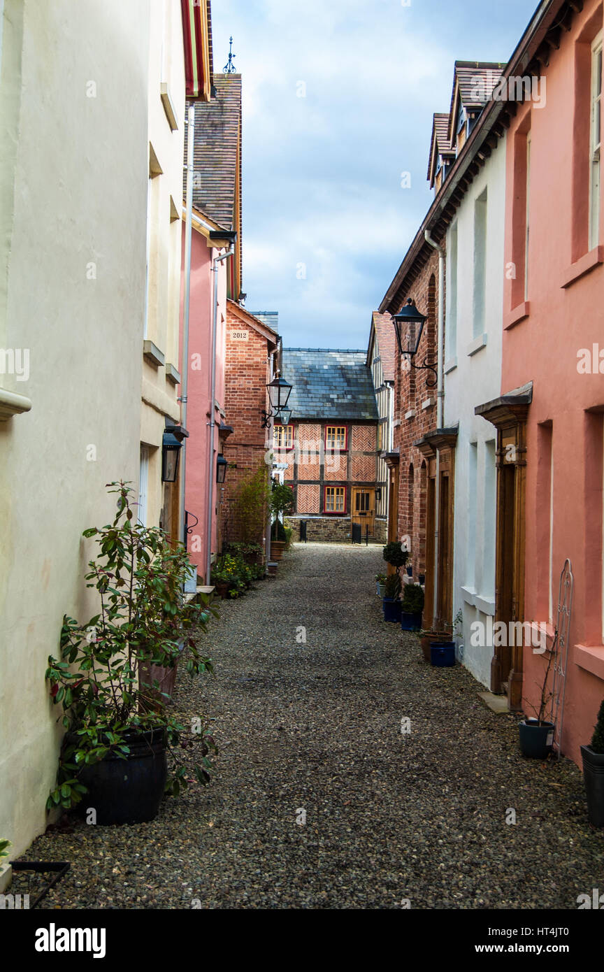 Ludlow Stadt, Burg und die Landschaft Stockfoto