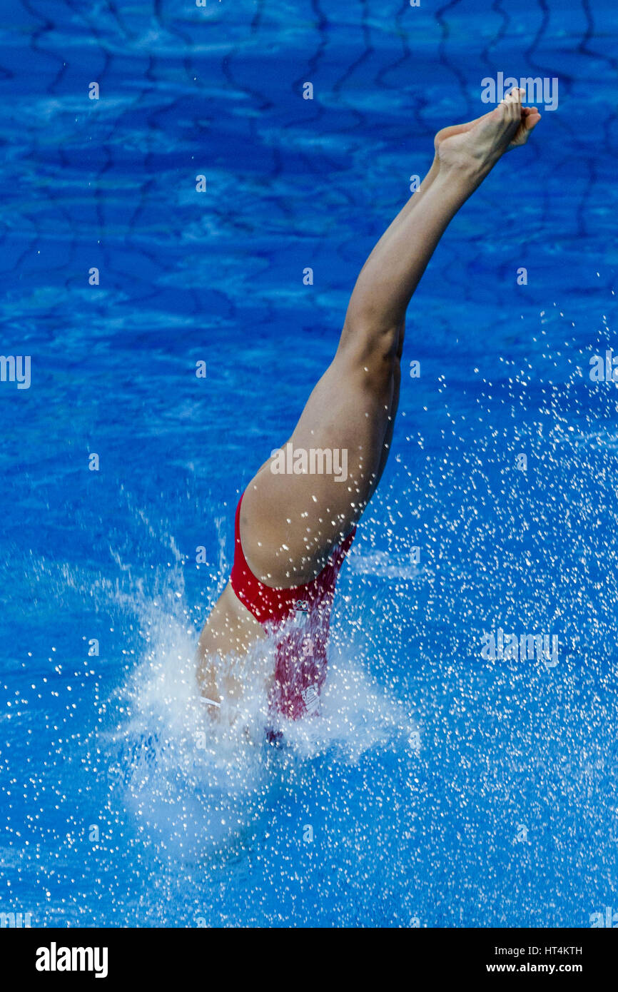 Rio De Janeiro, Brasilien. 18. August 2016 konkurriert Alejandra Orozco (MEX) in den Frauen Tauchen Plattform 10 m Prelominary bei den Olympischen Sommerspielen 2016. Stockfoto