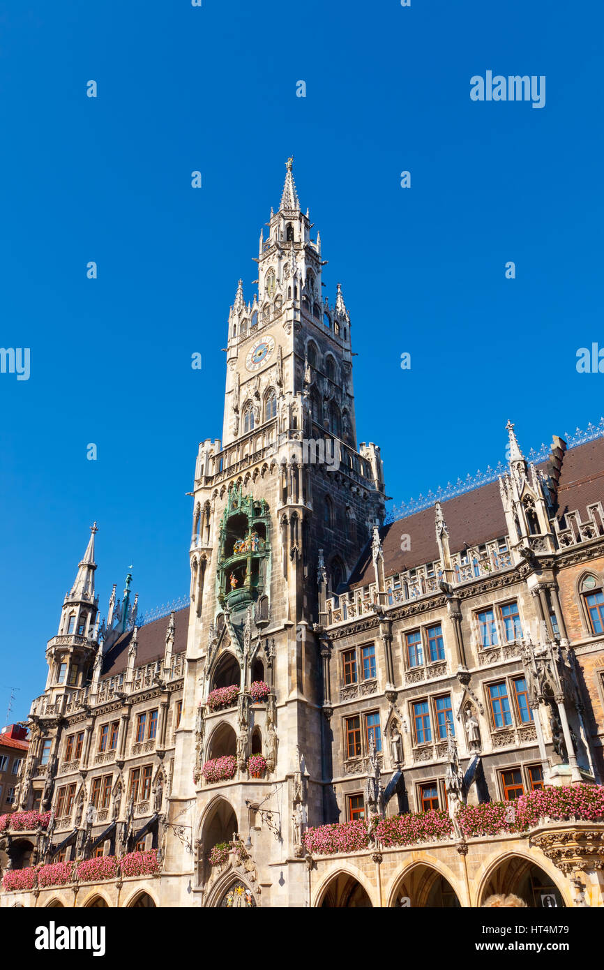 Neues Rathaus in München Stockfoto