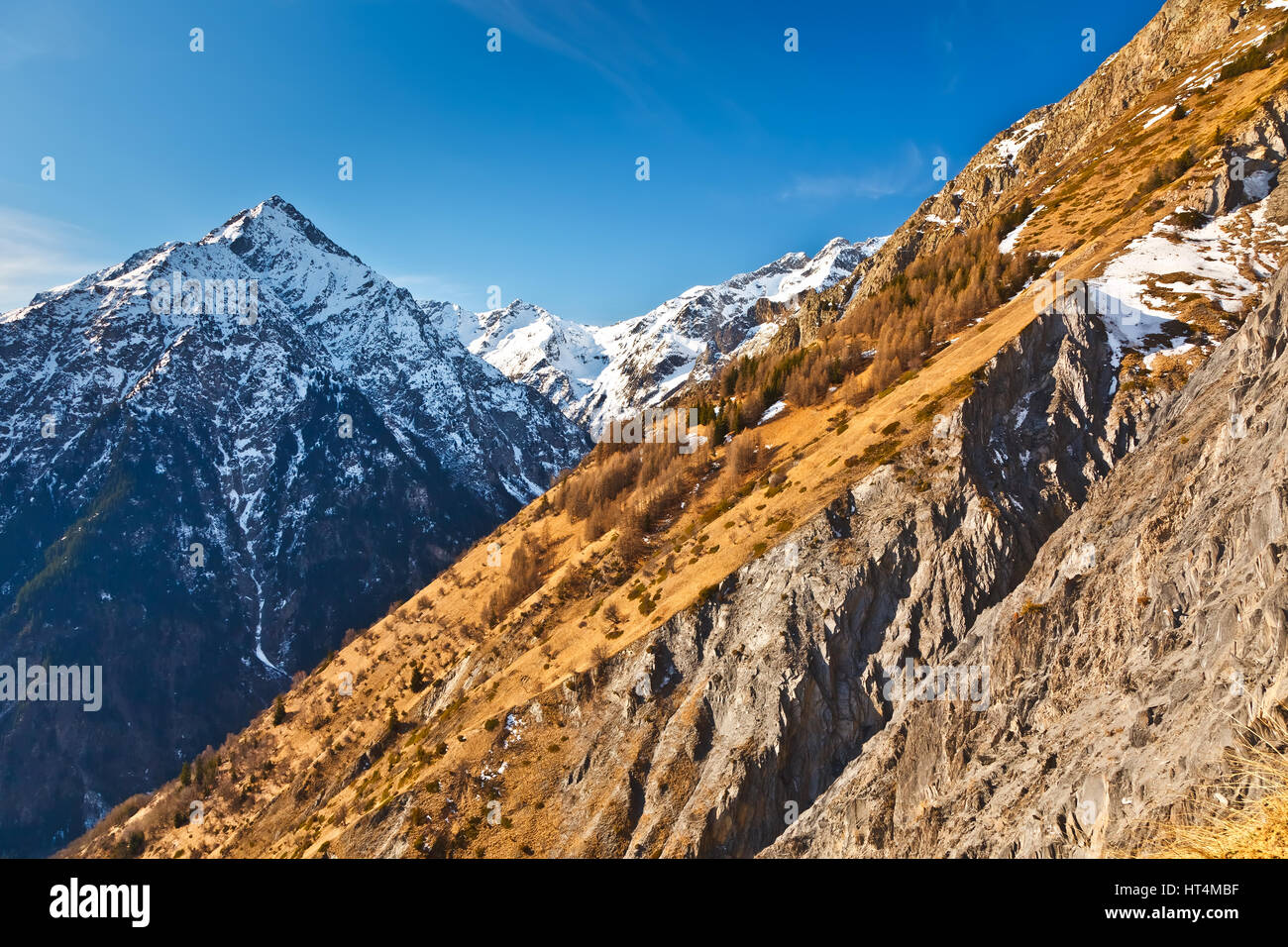 Berglandschaft in französischen Alpen Stockfoto