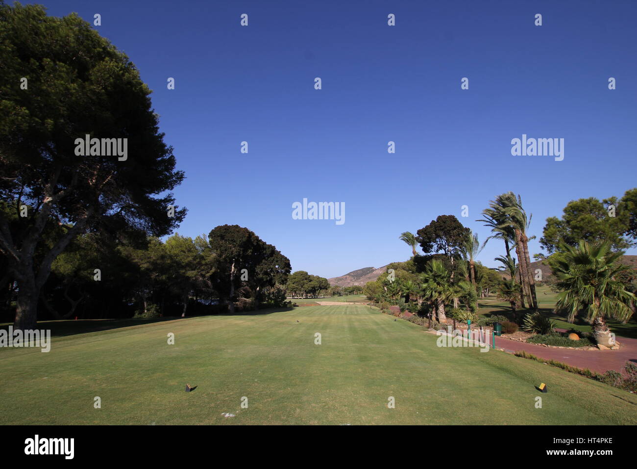 South Course La Manga, 7. Loch La Manga Club, Murcia, Spanien-Foto von Tony Henshaw www.lamangaphotos.com Stockfoto