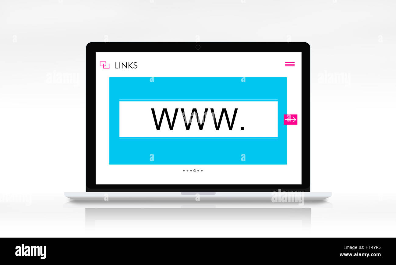 HTTP WWW Website verbindet Search Box Grafikkonzept Stockfoto