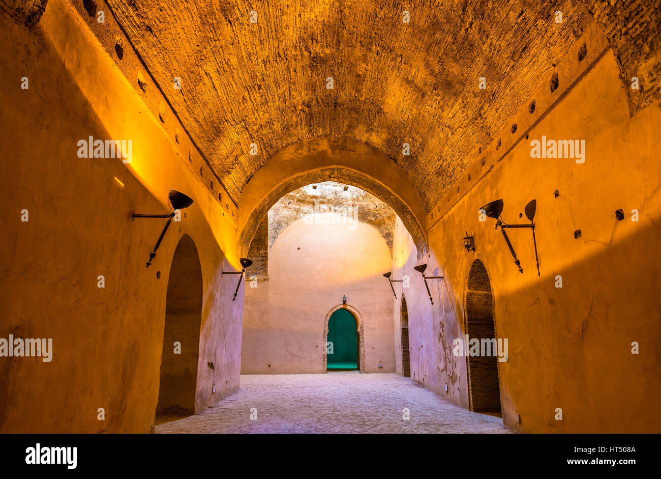 Marstall und Kornkammern des Moulay Ismail, Meknes Stockfoto