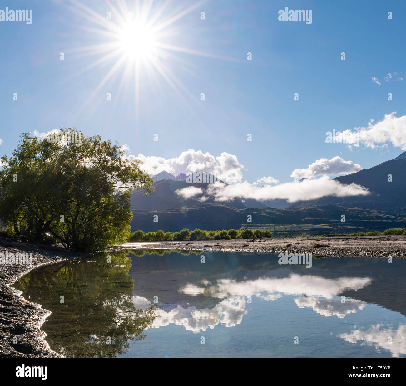 Lake Wakatipu, Kinloch, Glenorchy in Queenstown, Südalpen, Otago, Southland, Neuseeland Stockfoto