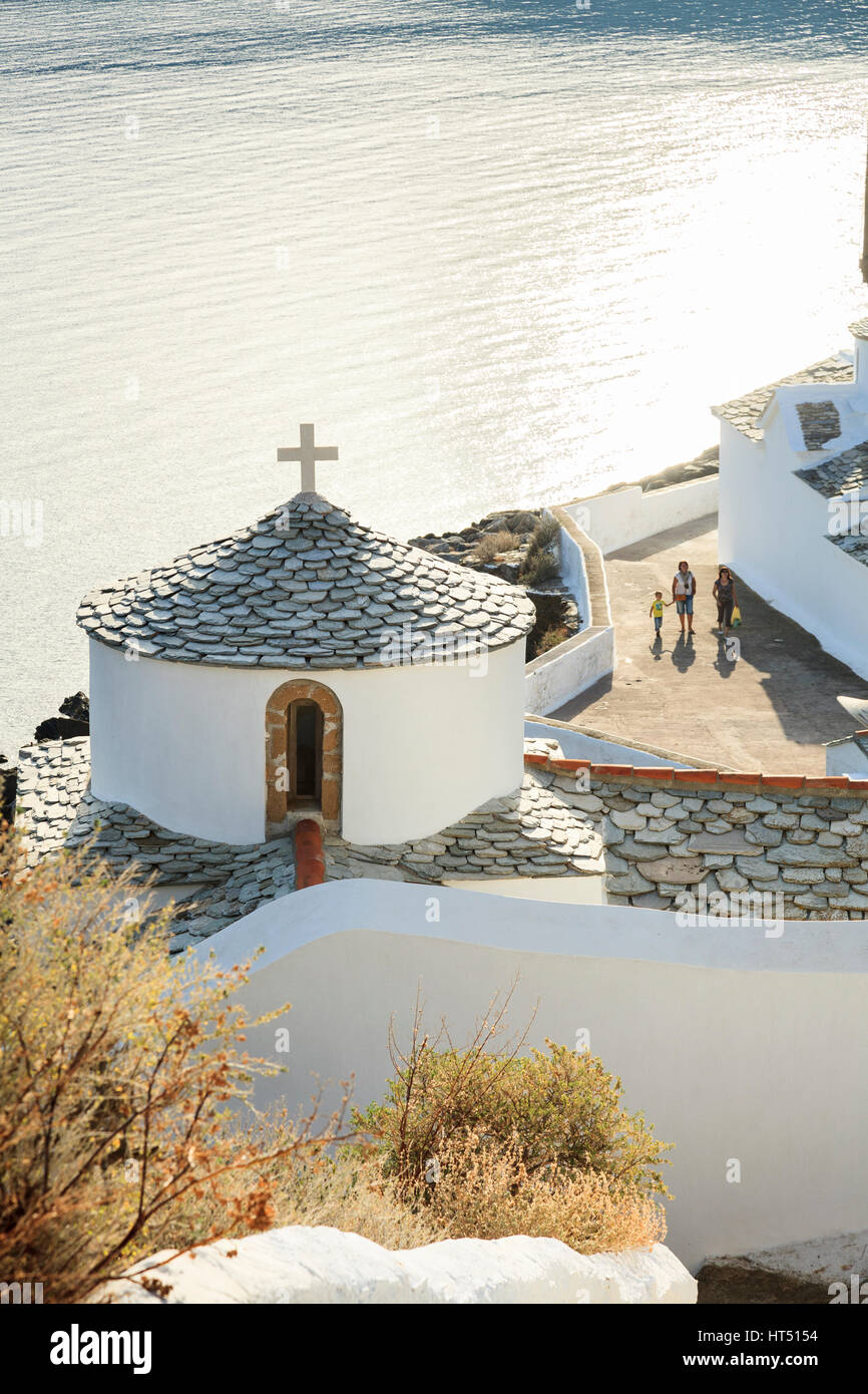 Panagitsa Tou Pirgou Kirche, Skopelos Stadt Skopelos, Griechenland Stockfoto