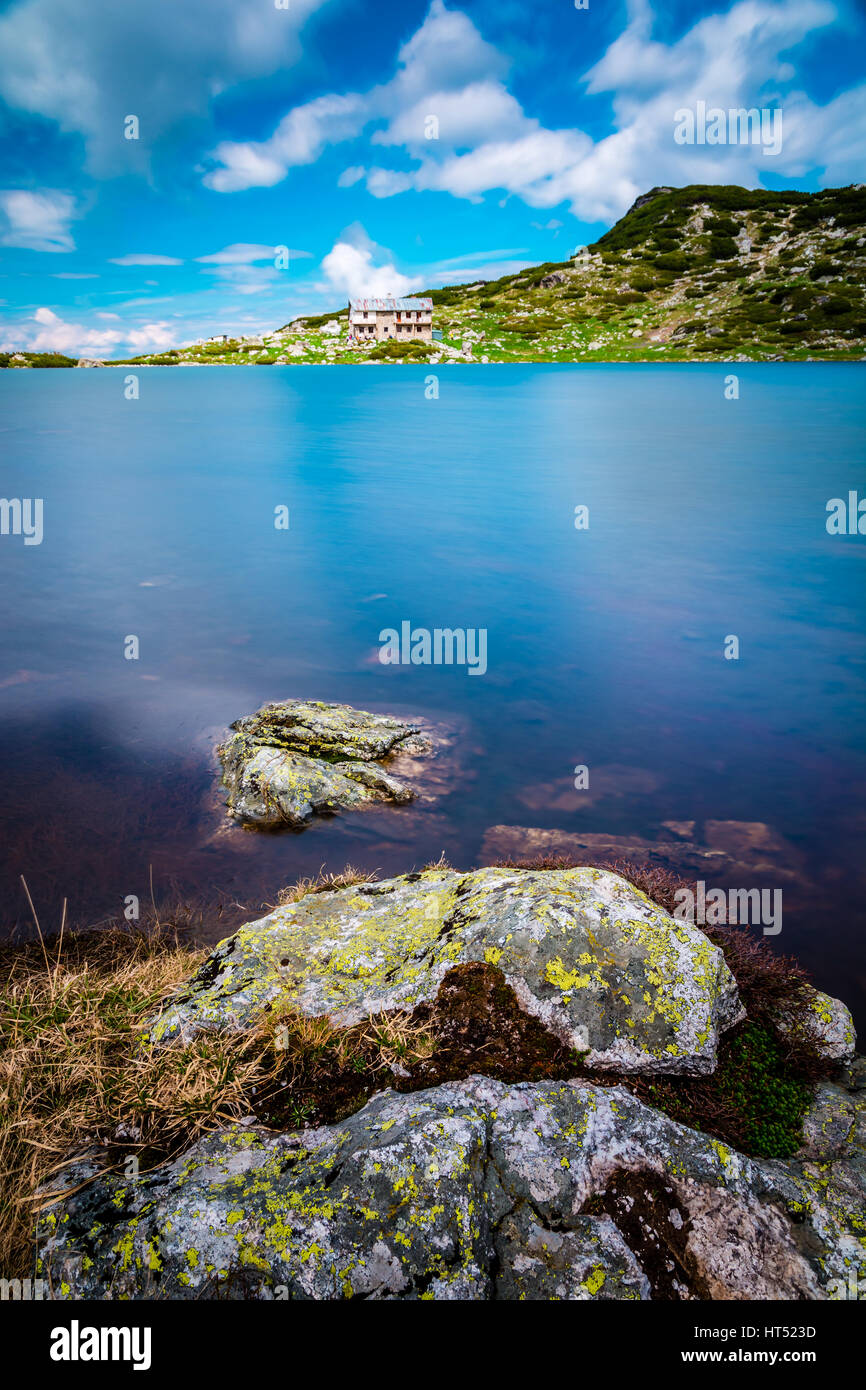 Die sieben Rila Seen sind eine Gruppe von Seen glazialen Ursprungs, liegt in der nordwestlichen Rila-Gebirge in Bulgarien. Stockfoto