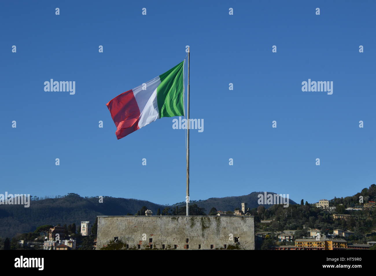 Italienische Flagge Stockfoto