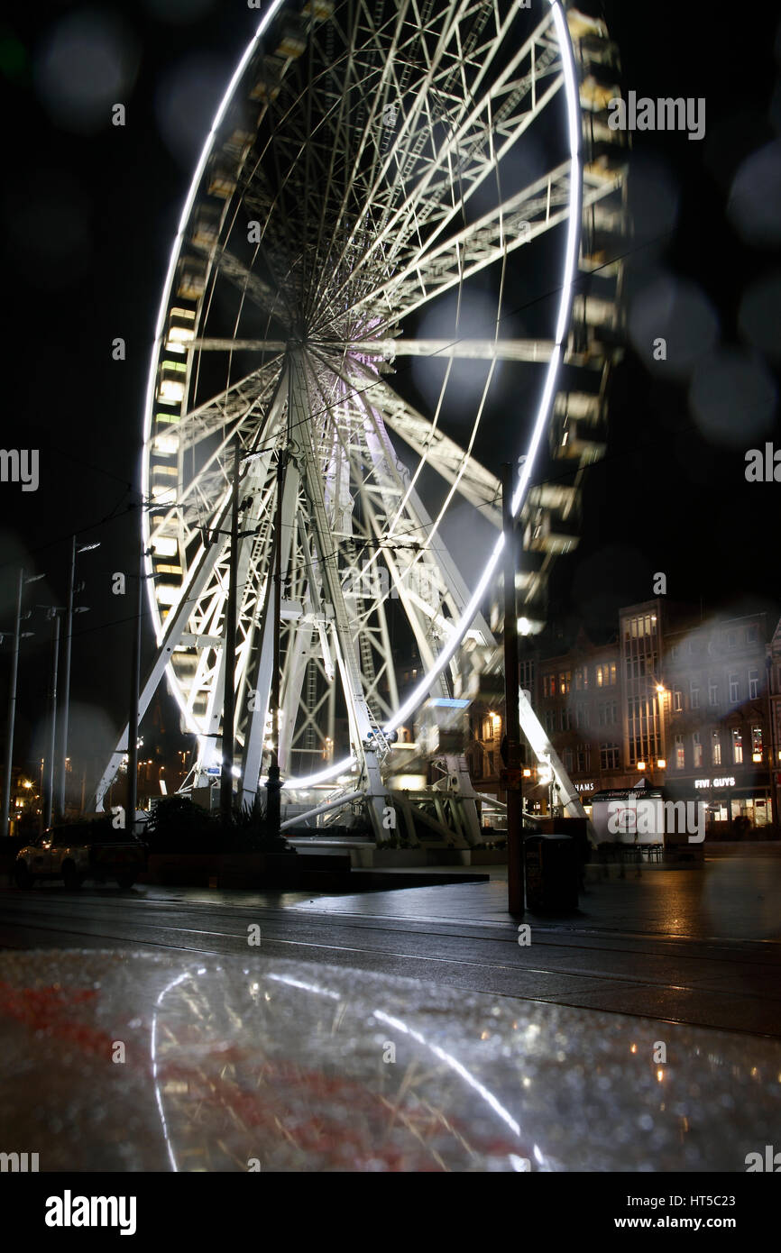 Das Nottingham Auge im Regen Stockfoto