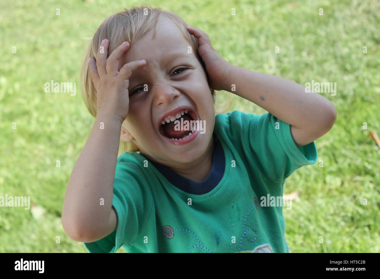 Bild mit blonden Haaren Kinder Stockfoto