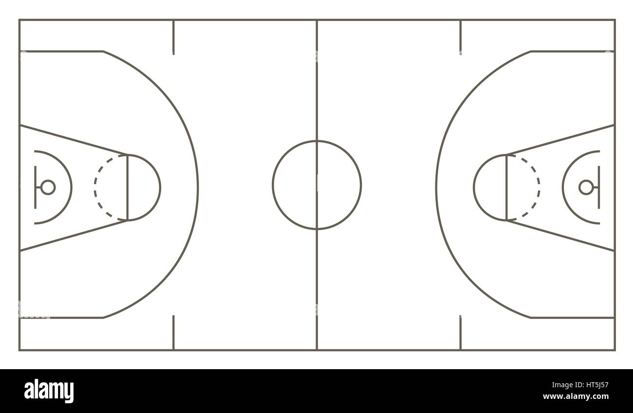 Basketball Court Abbildung Stock Vektor