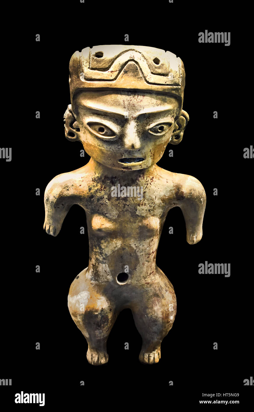 Mann Kopf Tongefäß vorklassischen Mexiko 44,3 x 20,2 x 10,4 cm Maya - Maya - Maya Mexiko mesoamerikanischen - Pre Columbian Zivilisation Mittelamerika (2600 v. Chr. - 1500 n. Chr.)-American Stockfoto