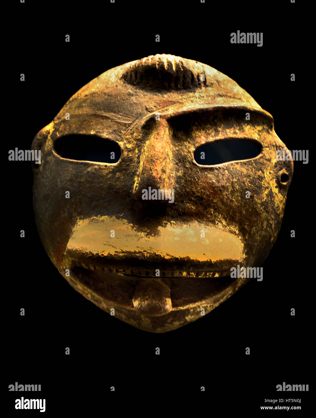 Maske Tongefäß vorklassischen Mexiko der Maya - Maya - Maya Mexiko mesoamerikanischen - Pre kolumbianischen Zivilisation Mittelamerika (2600 v. Chr. - 1500 n. Chr.)-American Stockfoto
