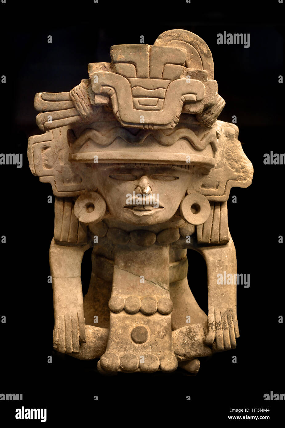 Figur Clay jar Zapoteken Zapotec Zivilisation Pre Columbian Mesoamerican Mittelamerika 500 v. Chr. - 900 n. Chr. Amerikaner / 1102-1181 in Mexiko 23,4 x 17,2 x 15,4 cm. Stockfoto