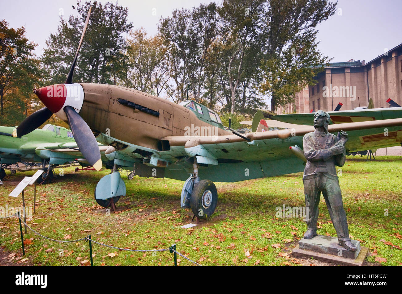 Iljuschin Il-10, sowjetische WWII Flugzeugtyp, polnische Armee-Museum in Warschau, Polen Stockfoto