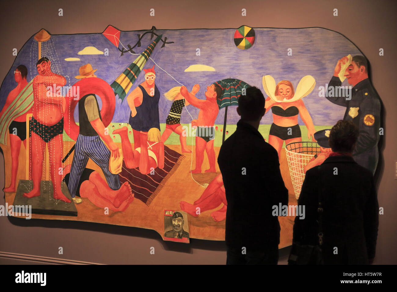 Besucher innerhalb der Galerie der Smithsonian American Art Museum und Galerie Remwick. Washington DC. USA Stockfoto