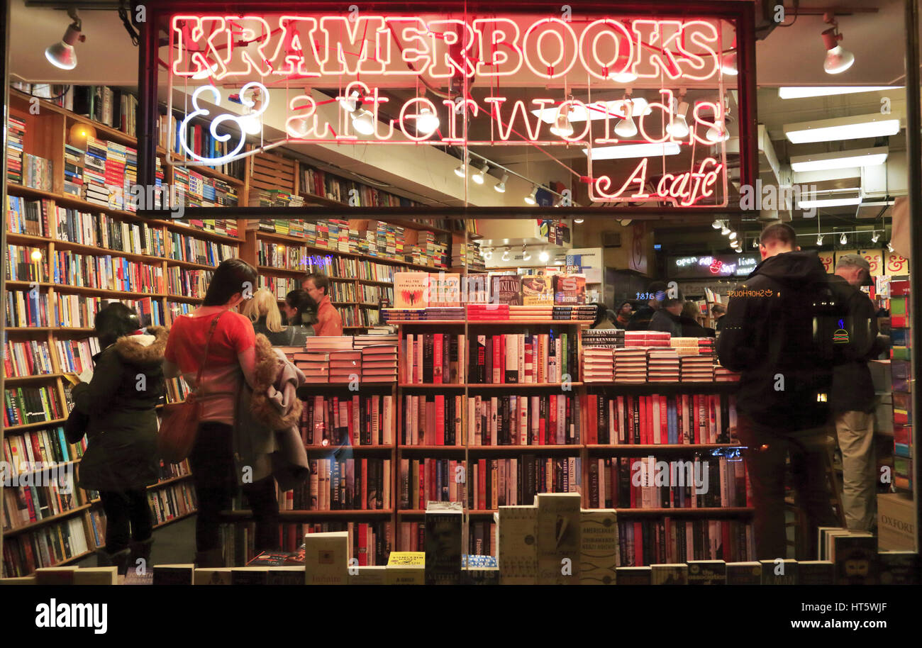 Kramerbooks & Afterwords Cafe bei Dupont Circle.Washington D.C.USA Stockfoto
