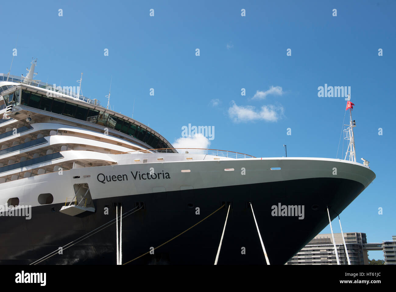MS Queen Victoria vertäut am Circular Quay Sydney Australia Stockfoto