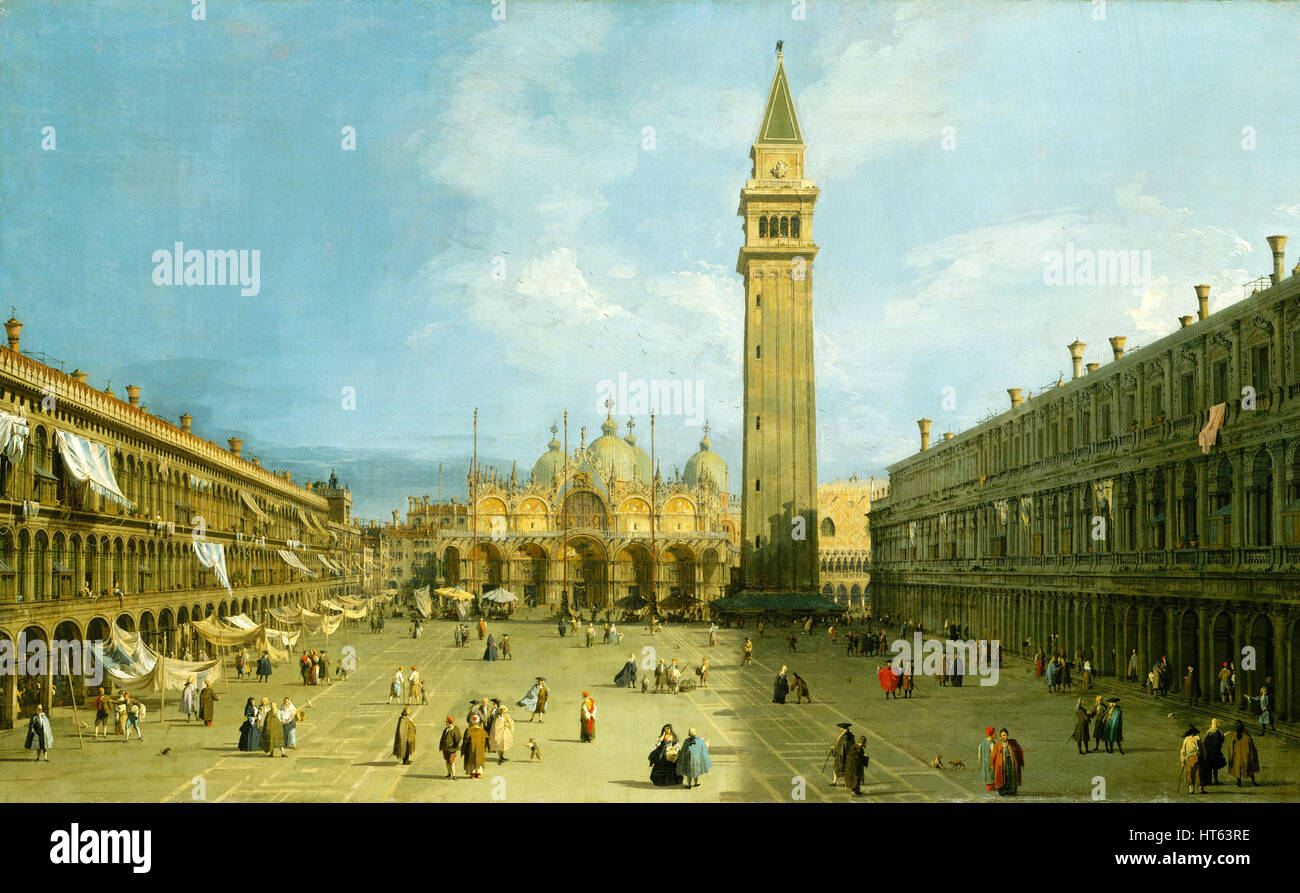 Piazza San Marco von Canaletto Stockfoto