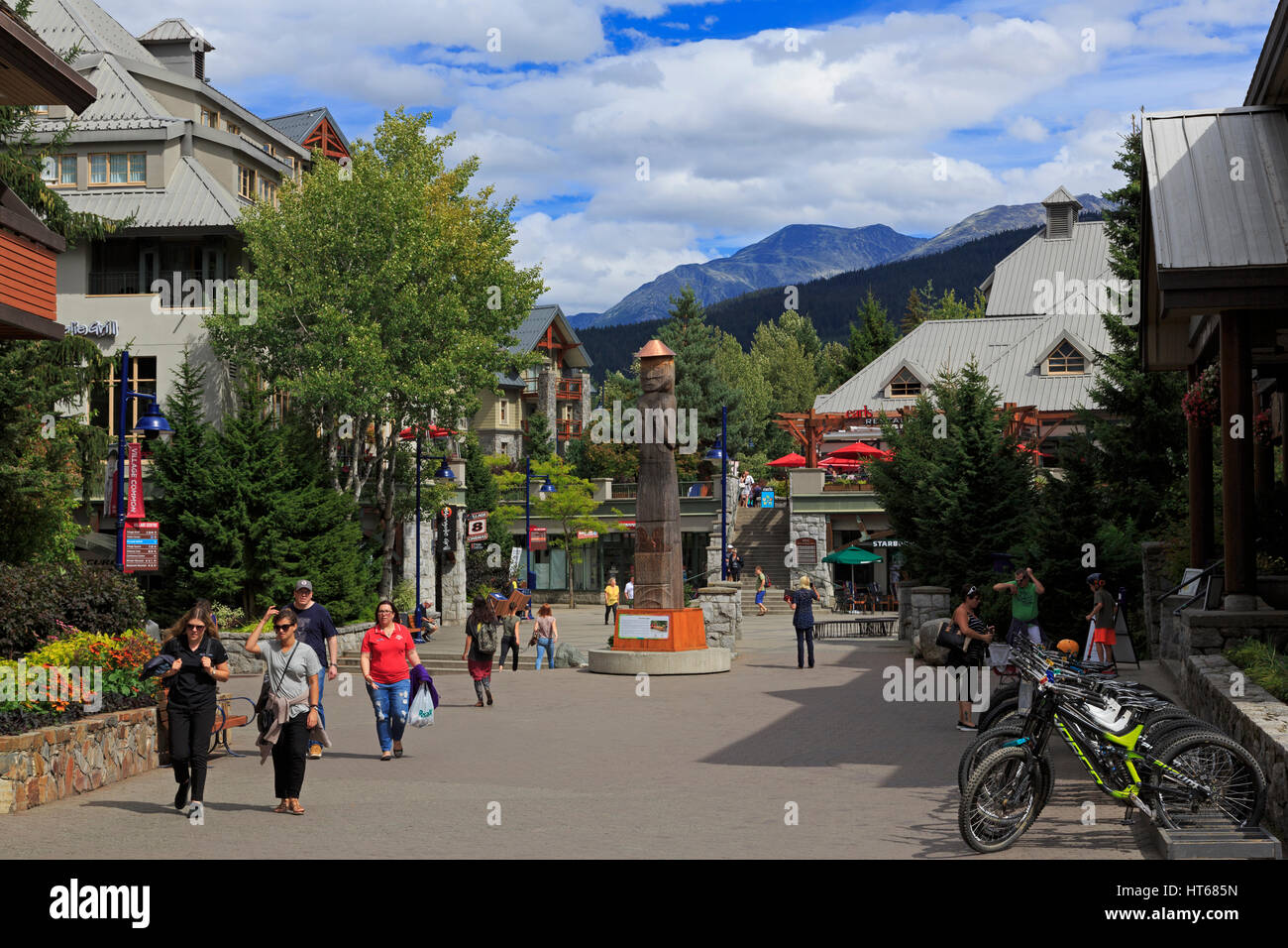 Whistler Village, Britisch-Kolumbien, Kanada, Nordamerika Stockfoto
