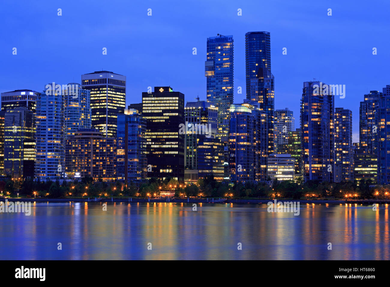 Vancouver Skyline, Britisch-Kolumbien, Kanada, Nordamerika Stockfoto