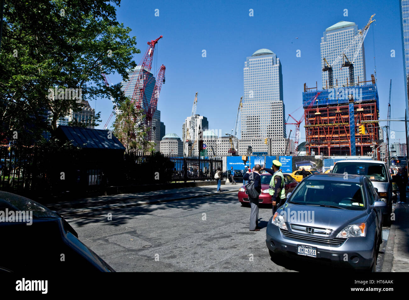 Das World Trade Center Site, früher bekannt als Ground Zero in Lower Manhattan, New York. Stockfoto