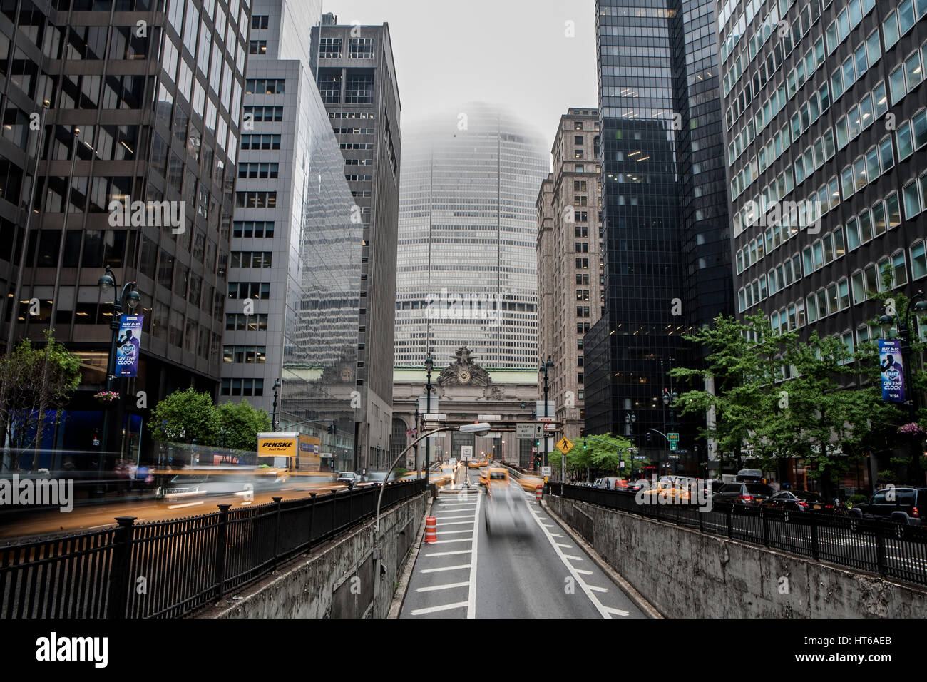 Wolkenkratzer in New York, Vereinigte Staaten von Amerika. Stockfoto