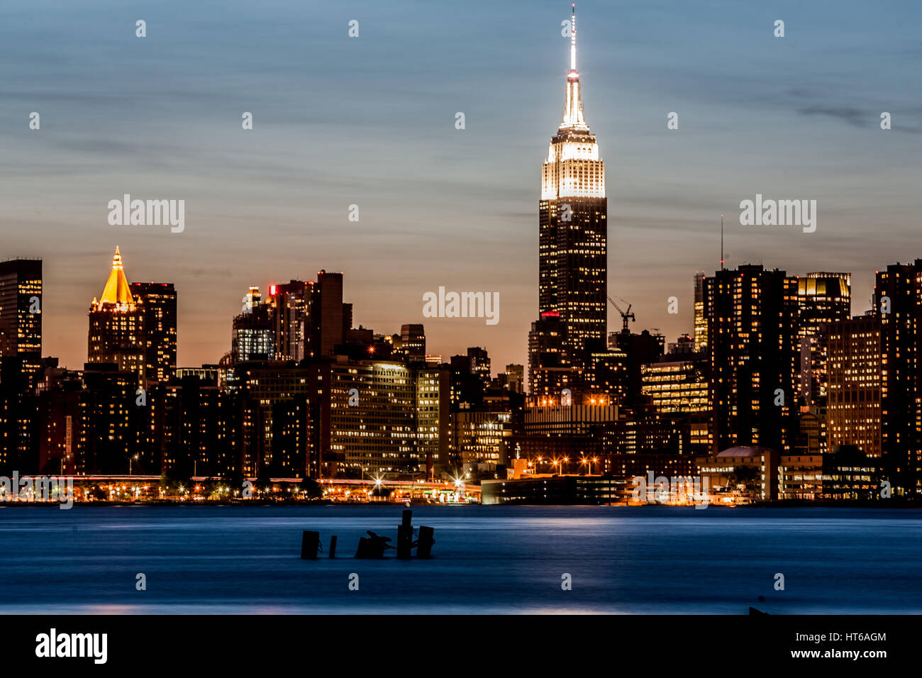 Die Skyline von New York City, Vereinigte Staaten von Amerika. Stockfoto