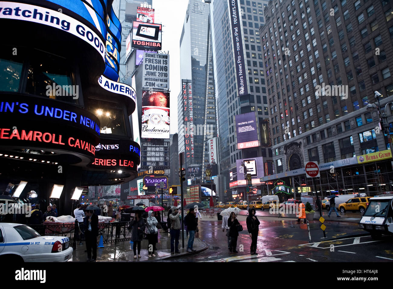 Die berühmten Times Square in New York, Vereinigte Staaten von Amerika. Stockfoto