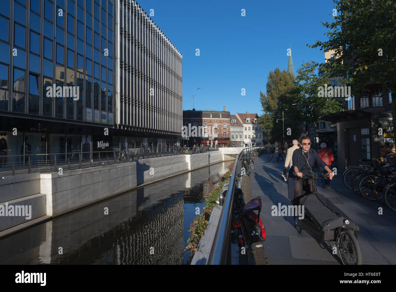 Einkaufen im Zentrum Stadt, Aarhus, Europäische Kulturstadt im Jahr 2017, Nord-Jütland, Dänemark Stockfoto