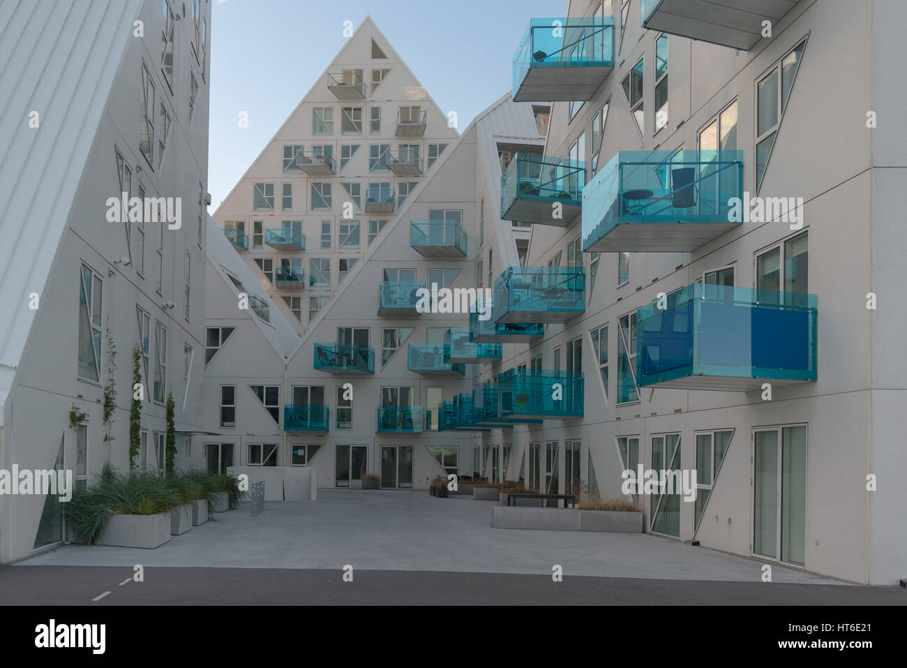 Die Isbjerget (Eisberg) Gebäude in Aarhus Oe, Aaarhus Osten, ein neues Stadtquartier an der Front Habor, Aarhus, Nord-Jütland, Dänemark, Europa, Stockfoto