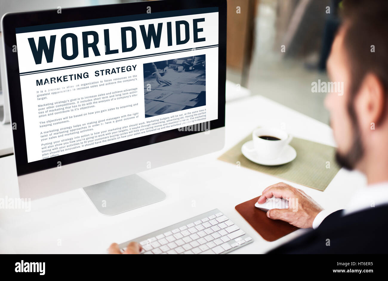 News Business Kommunikation Marketing-Konzept Stockfoto