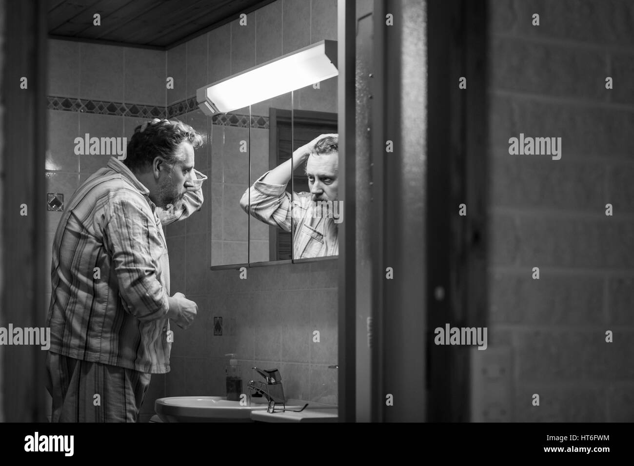 Morgen-Routinen Stockfoto