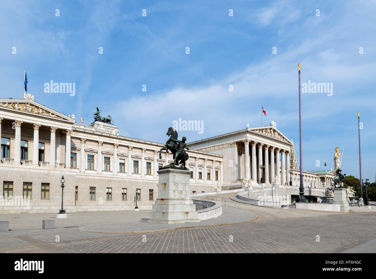 Parlamentsgebäude, Vienna. Nationalrat, Ringstraße, Wien, Österreich Stockfoto