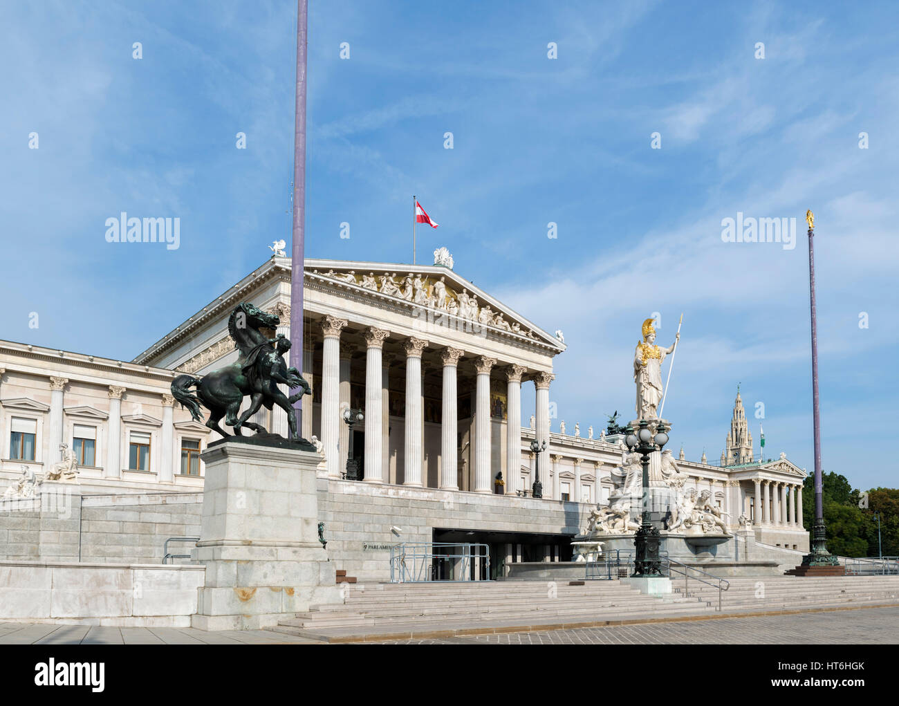 Parlamentsgebäude, Vienna. Nationalrat, Ringstraße, Wien, Österreich Stockfoto