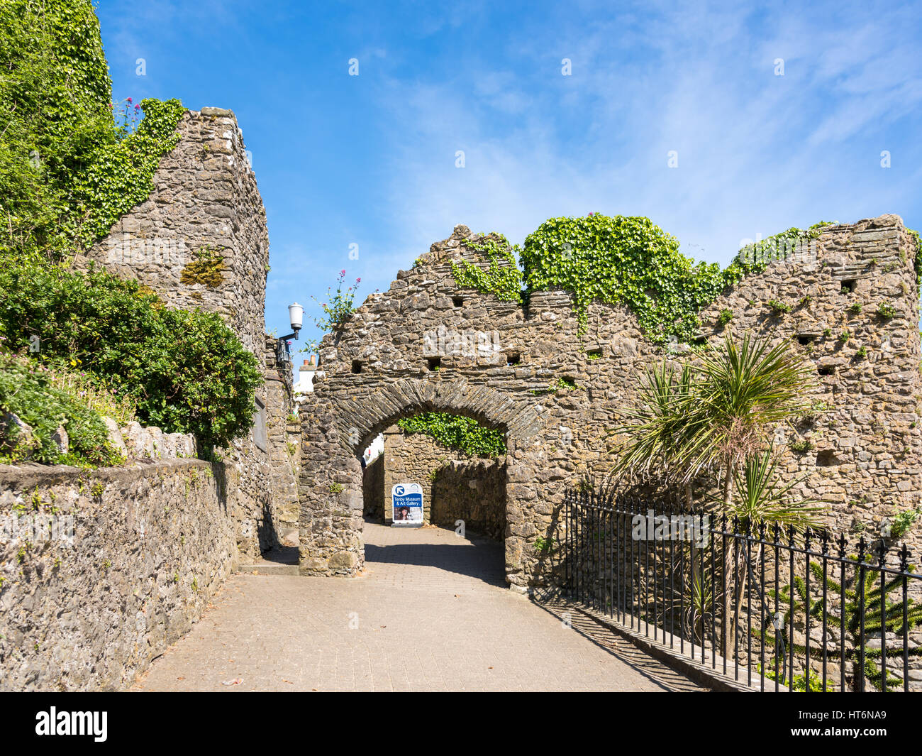 Tenby Castle Gate, Wales, UK Stockfoto