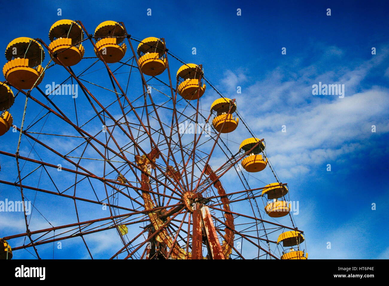 Verlassenen Vergnügungspark in der Stadt Pripjat, die Katastrophe von