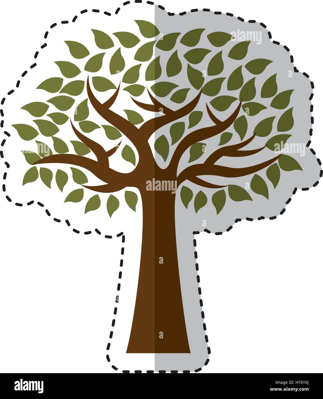 Olivenbaum Pflanzen isolierten Symbol Stock-Vektorgrafik - Alamy