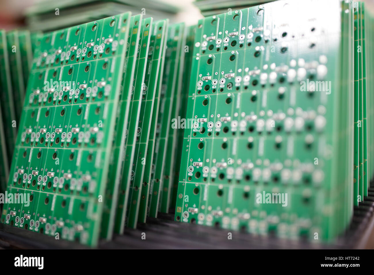 Angeschlossenen Platten auf dem server Stockfoto
