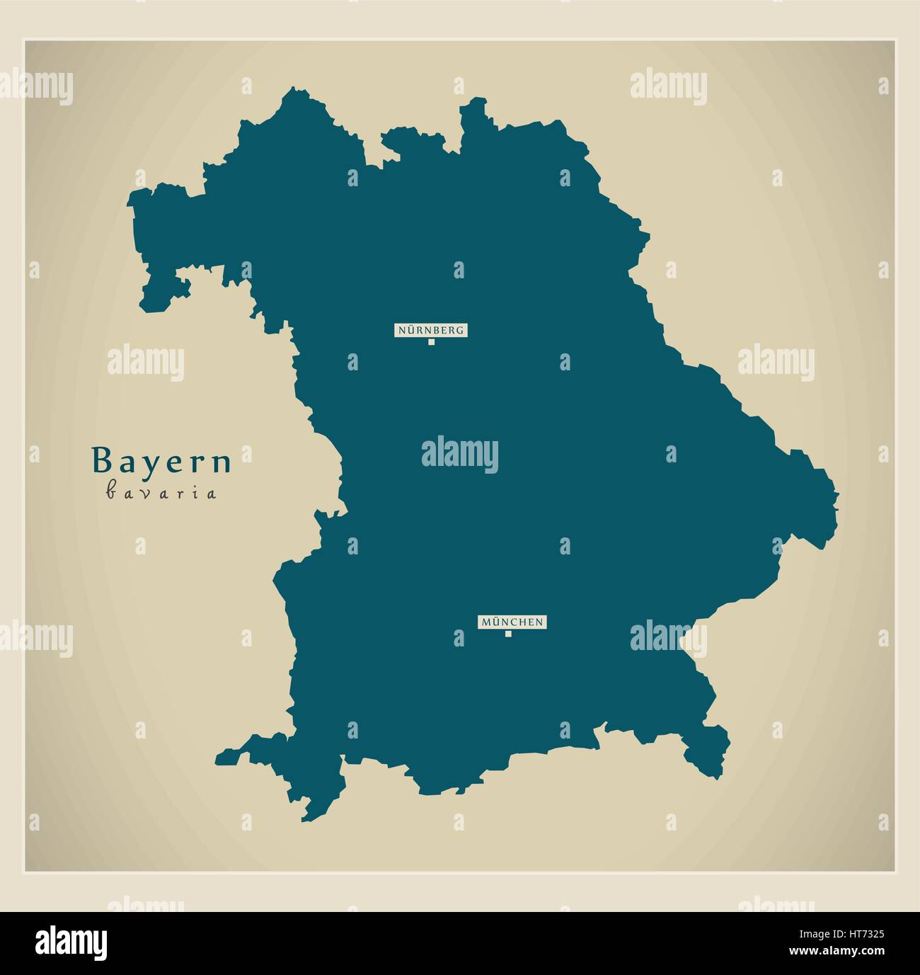 Moderne Karte - Bayern DE neues Design aktualisiert Abbildung Stock Vektor