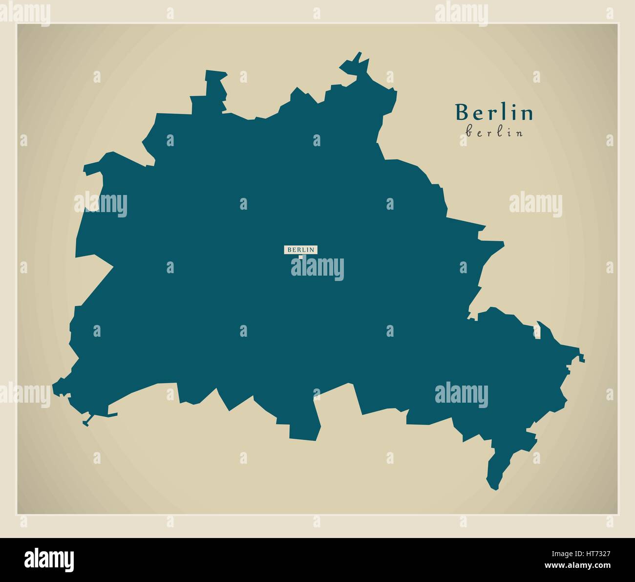 Moderne Karte - Berlin DE neues Design aktualisiert Abbildung Stock Vektor