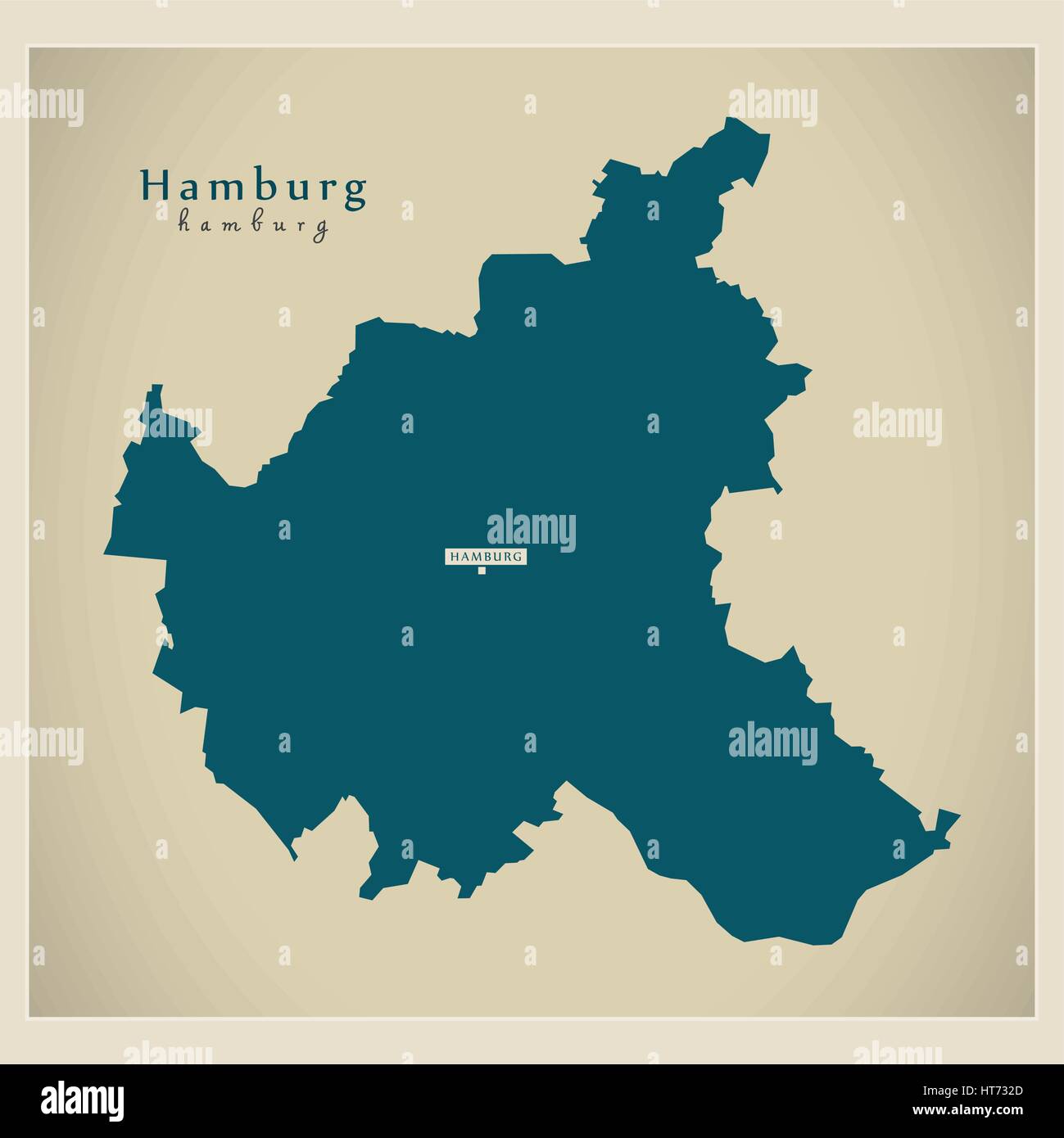 Moderne Karte - Hamburg DE neues Design aktualisiert Abbildung Stock Vektor