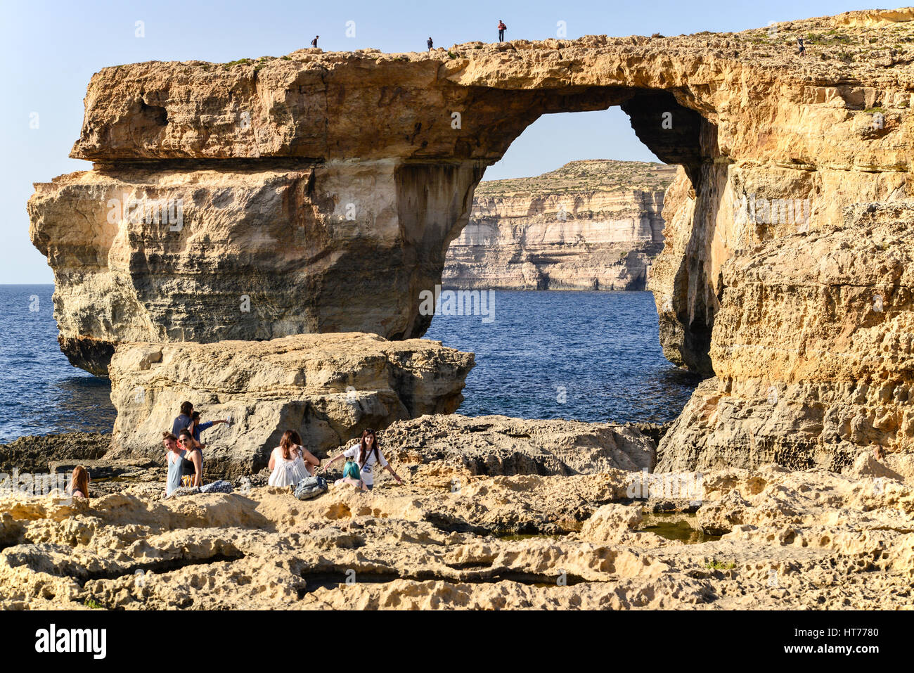 Azure Window natürlichen Felsbogen - Malta Stockfoto