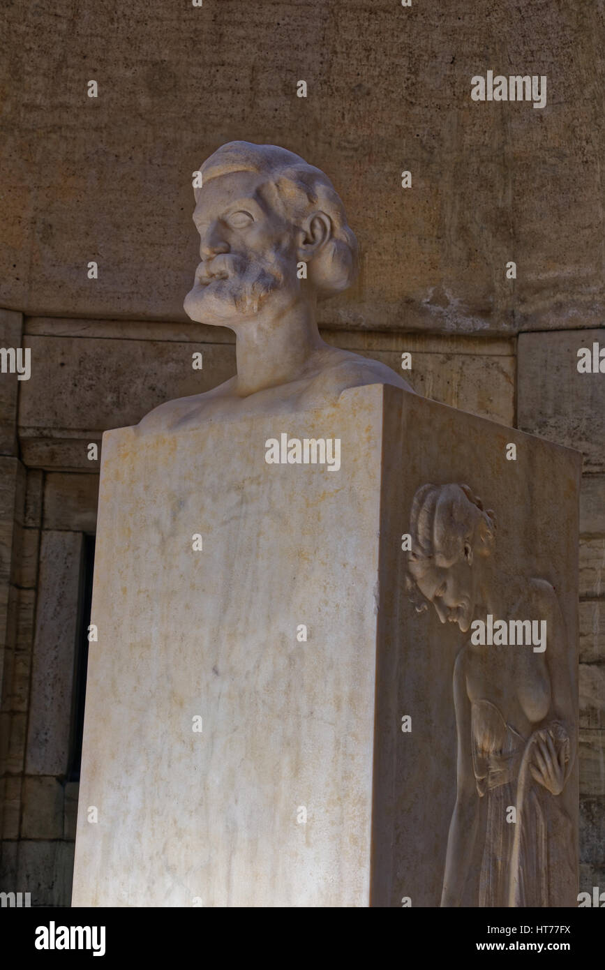 Monumentale Denkmal Pavillon widmet sich Ernst Abbe, Jena, Deutschland