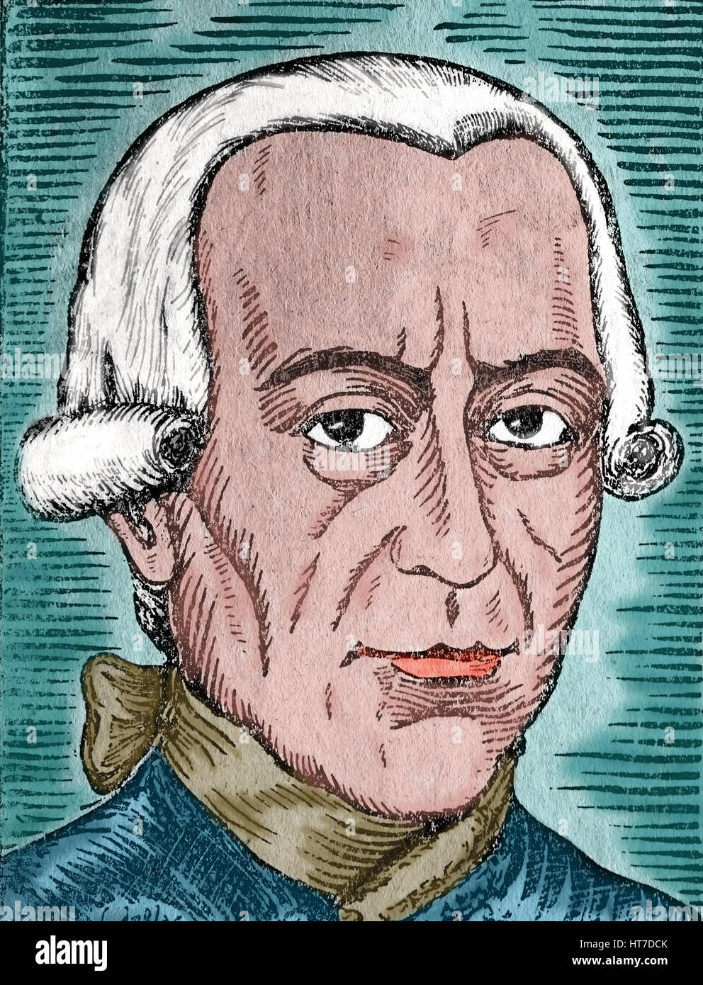 Antonio de Ulloa (1716-1795). Spanischer General der Marine, Explorer, Wissenschaftler. Porträt. Farbe. Stockfoto